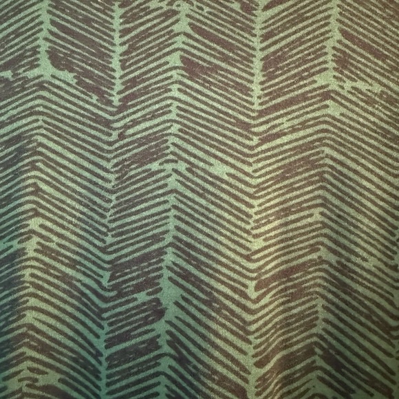 LuLaRoe Green/NavyBlue  Ribbed Sheath Midi Julia Dress - Picture 3 of 3